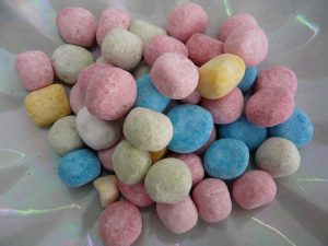 Multiple flavours of chewy sweets